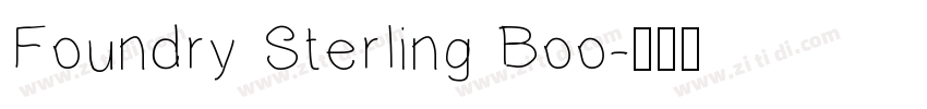Foundry Sterling Boo字体转换